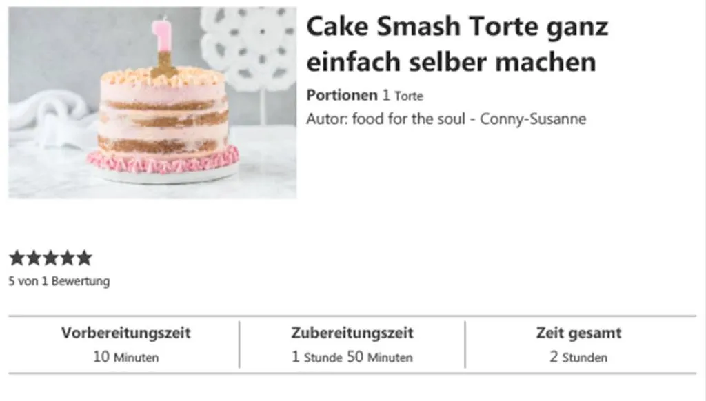 Cake Smash Torte Rezept - perfekt für Fotoshootings