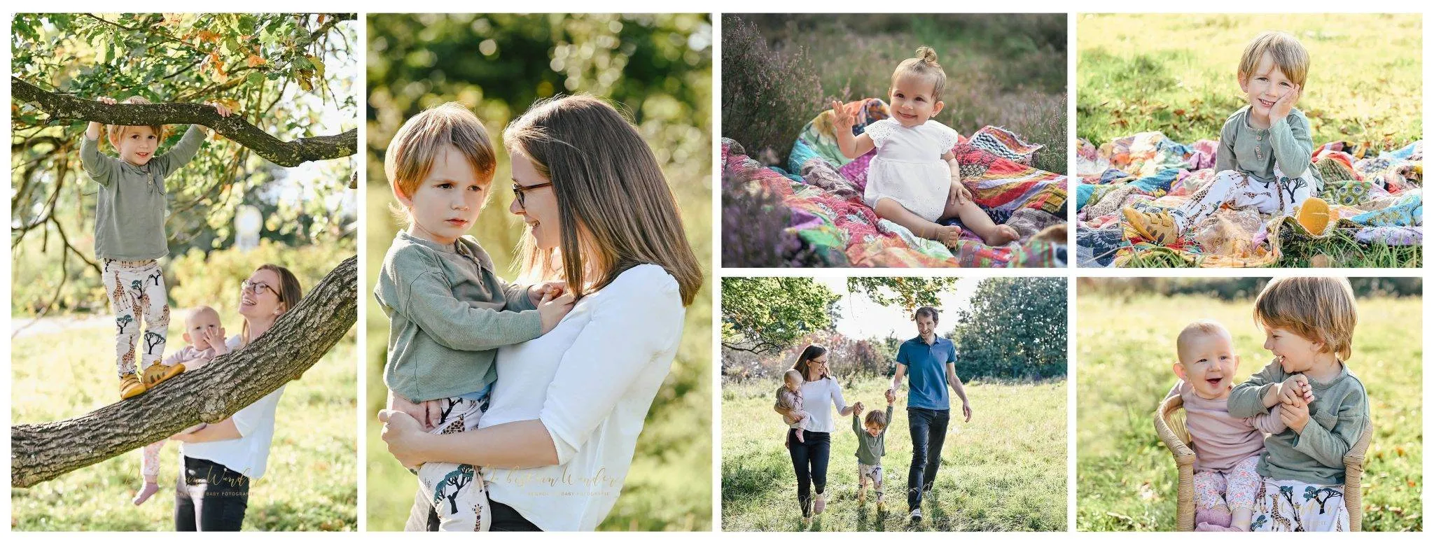 Collage Familien-Fotoshooting