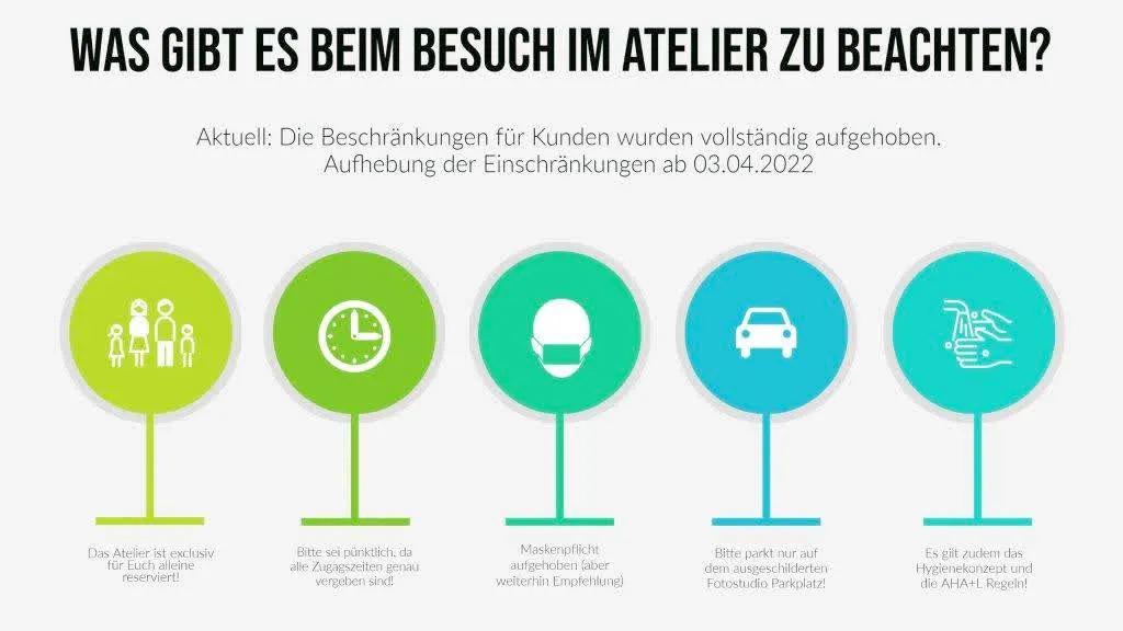 Corona Regeln Fotostudio - Aktuelle Bestimmungen für Besuche
