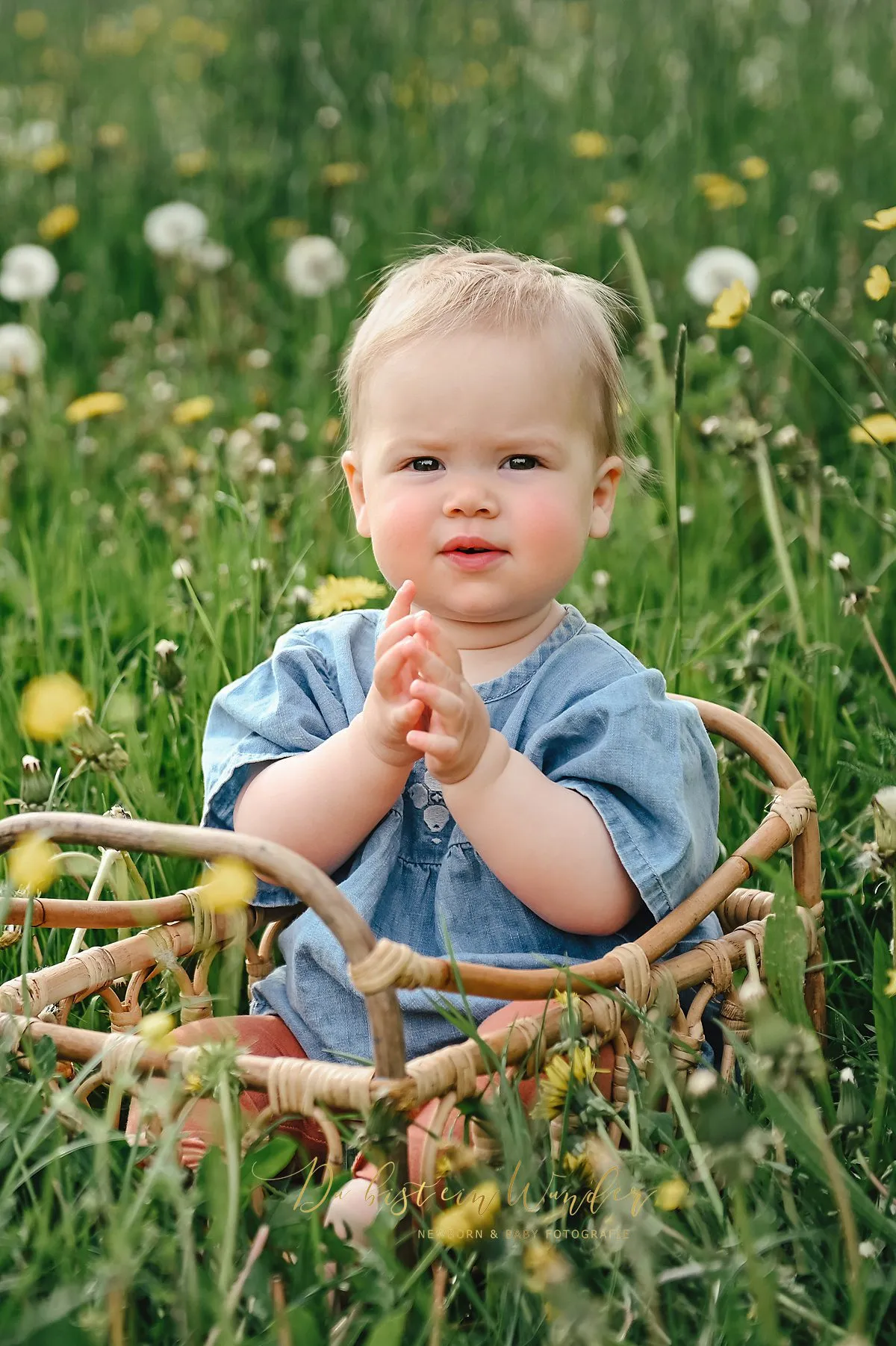 Drei Kinder laufend im Frühling