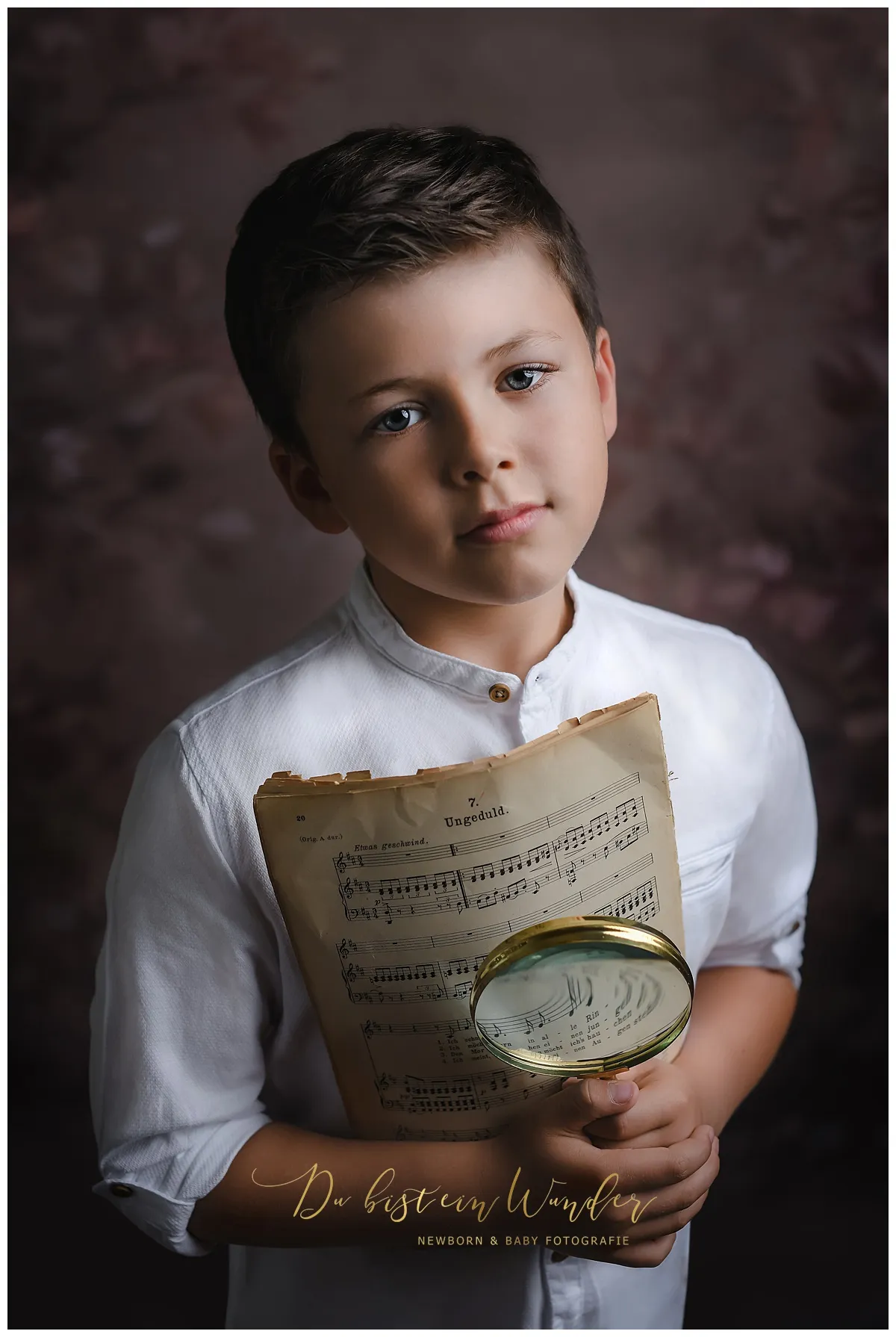 Vintage Portrait mit grüner Spitze